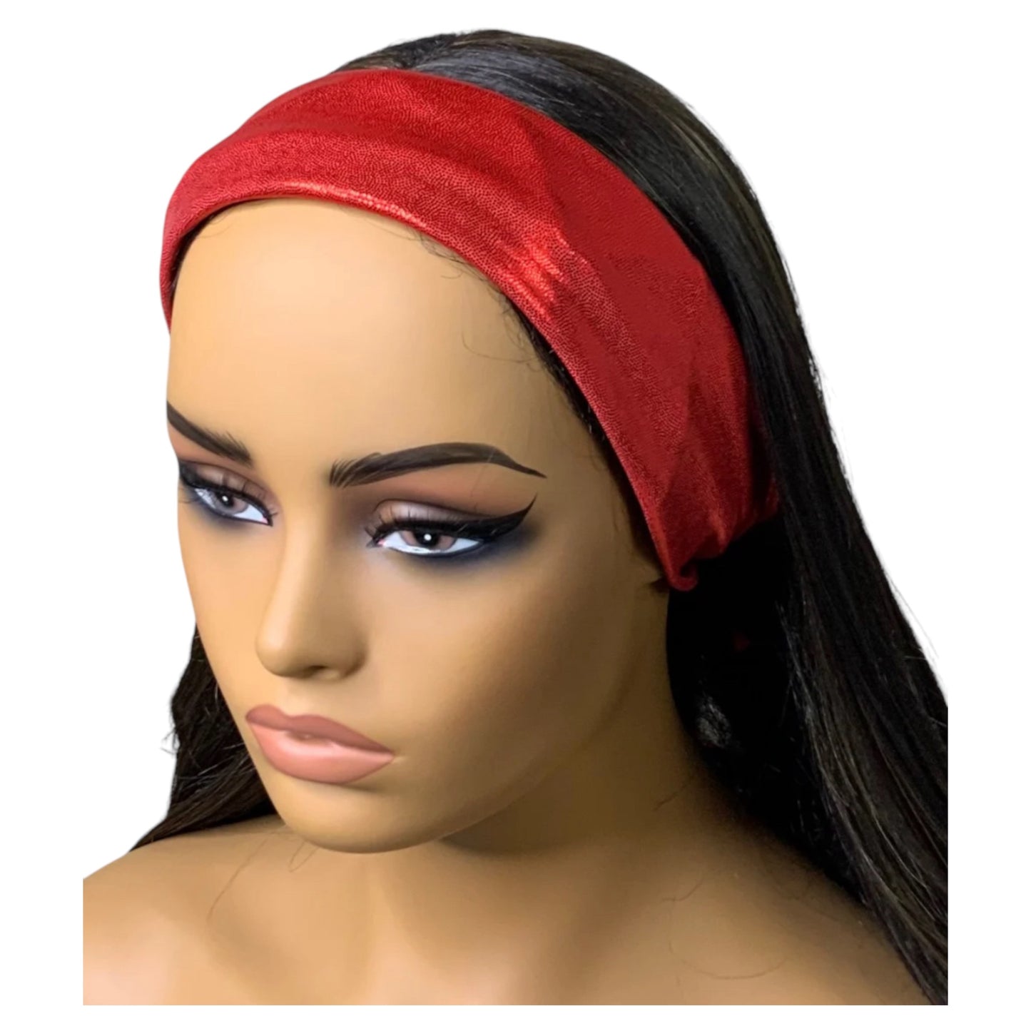 Red Metallic Stretch Bandana