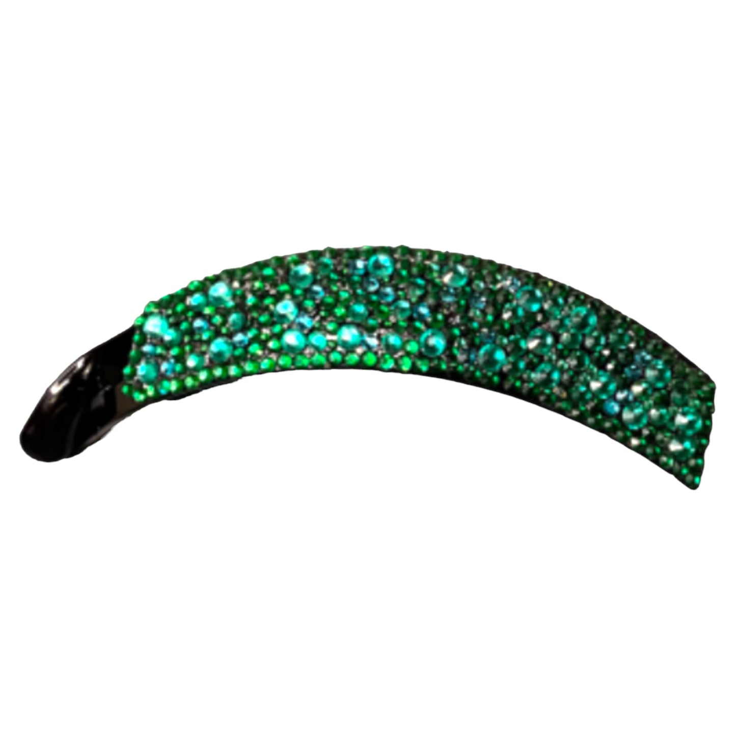 Green Rhinestone Banana Clip