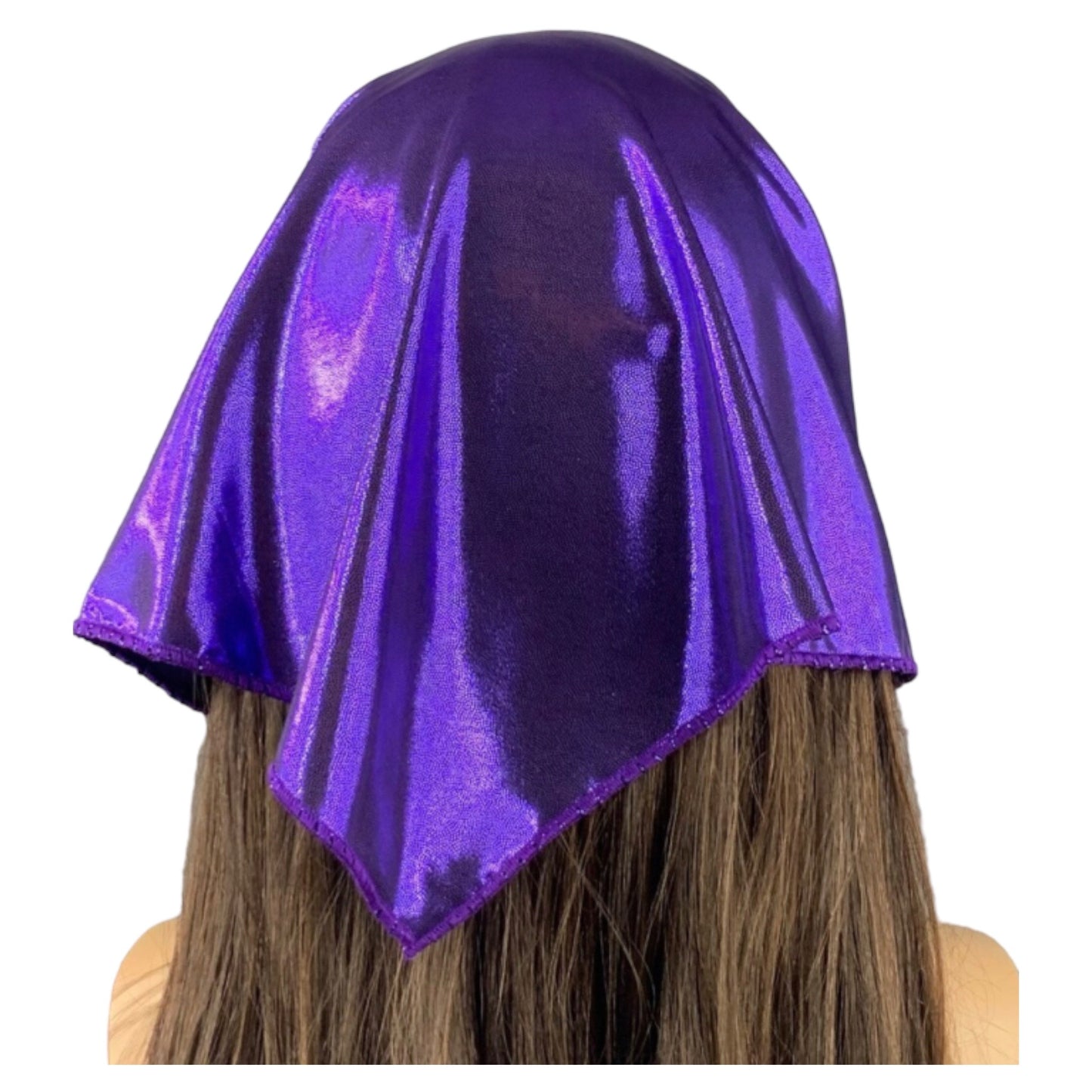 Purple Metallic Bandana Scarf