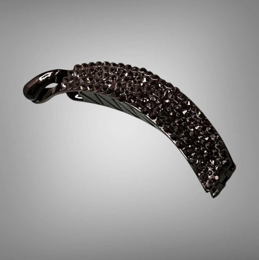 Black jeweled hair clip