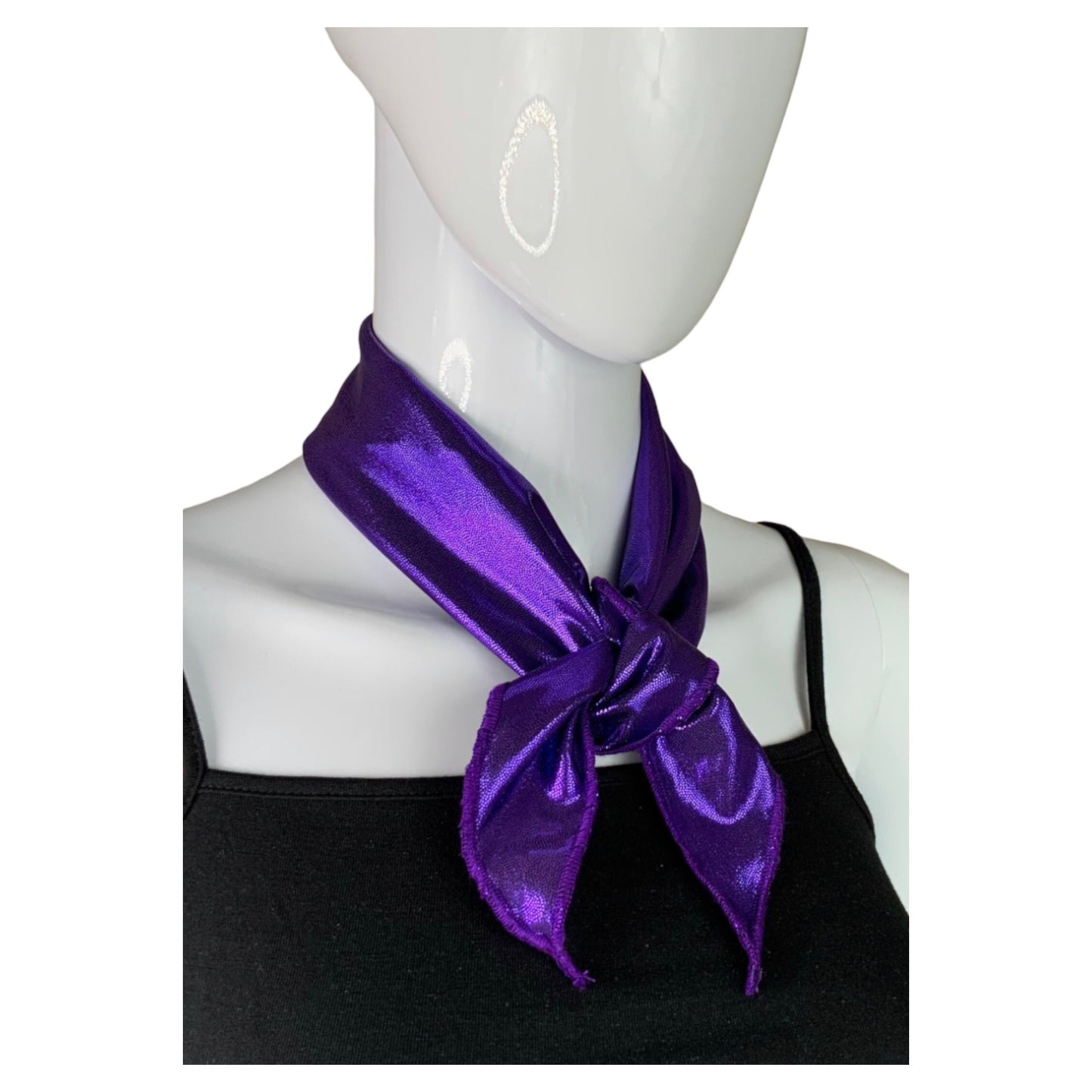 Purple Metallic Bandana Scarf