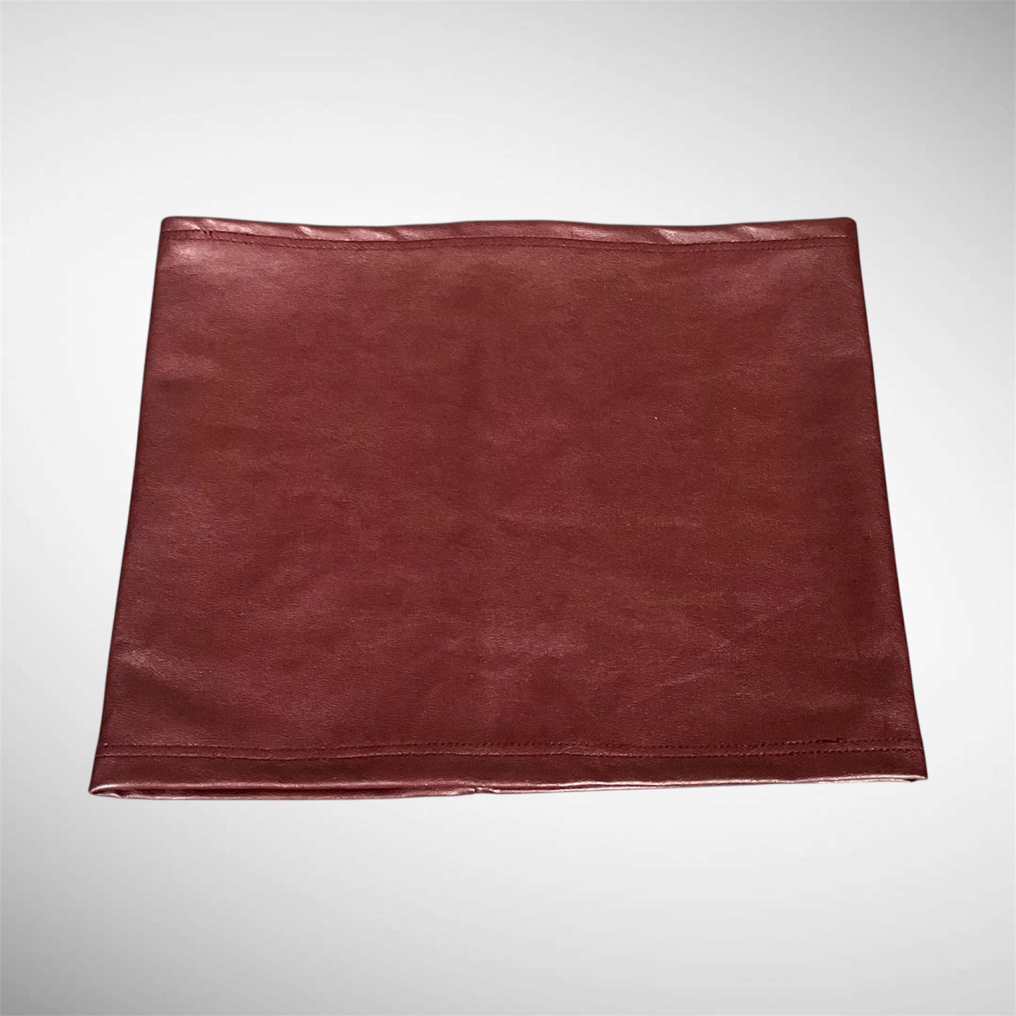 Burgundy Red Faux Leather Half Bandeau Headband