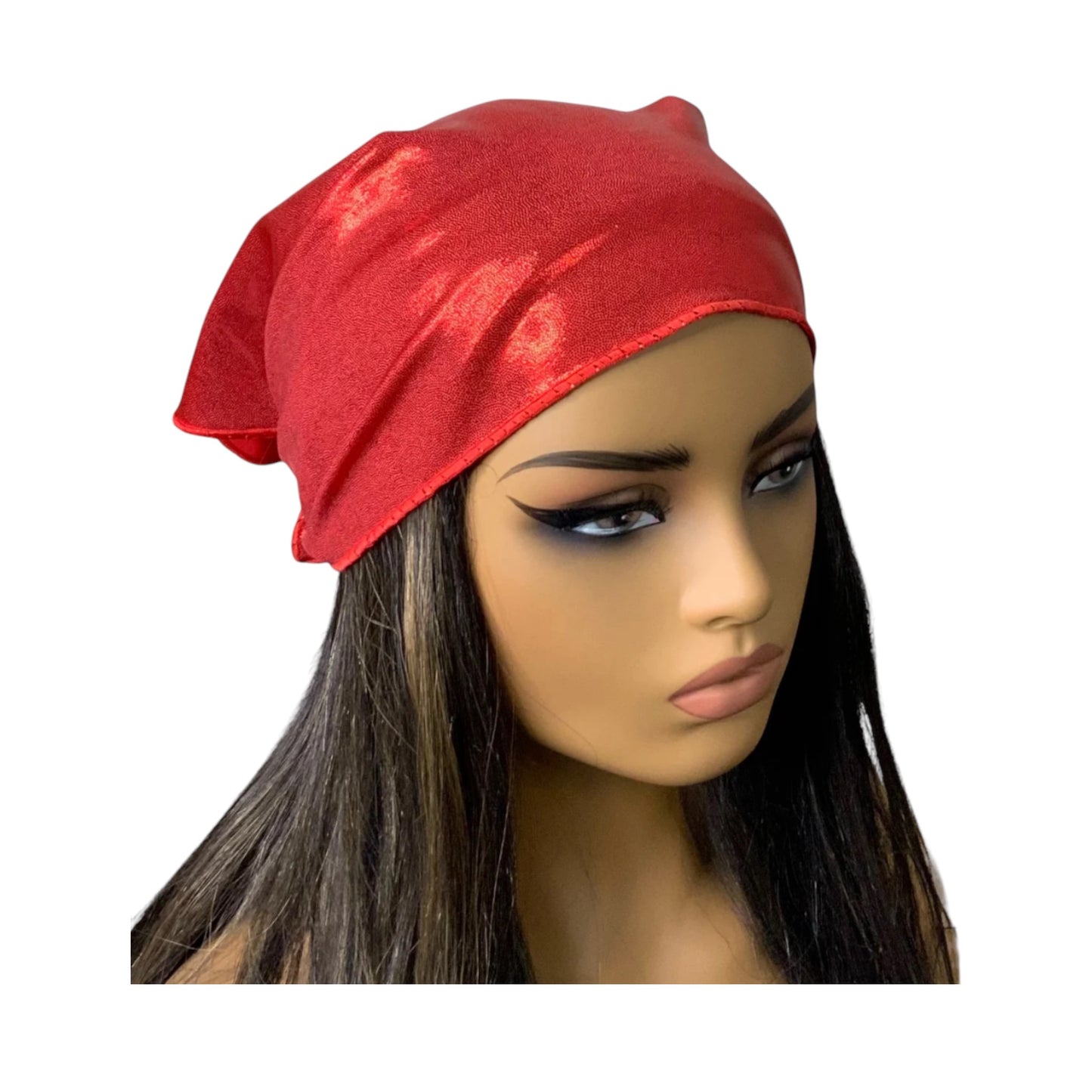 Red Metallic Stretch Bandana