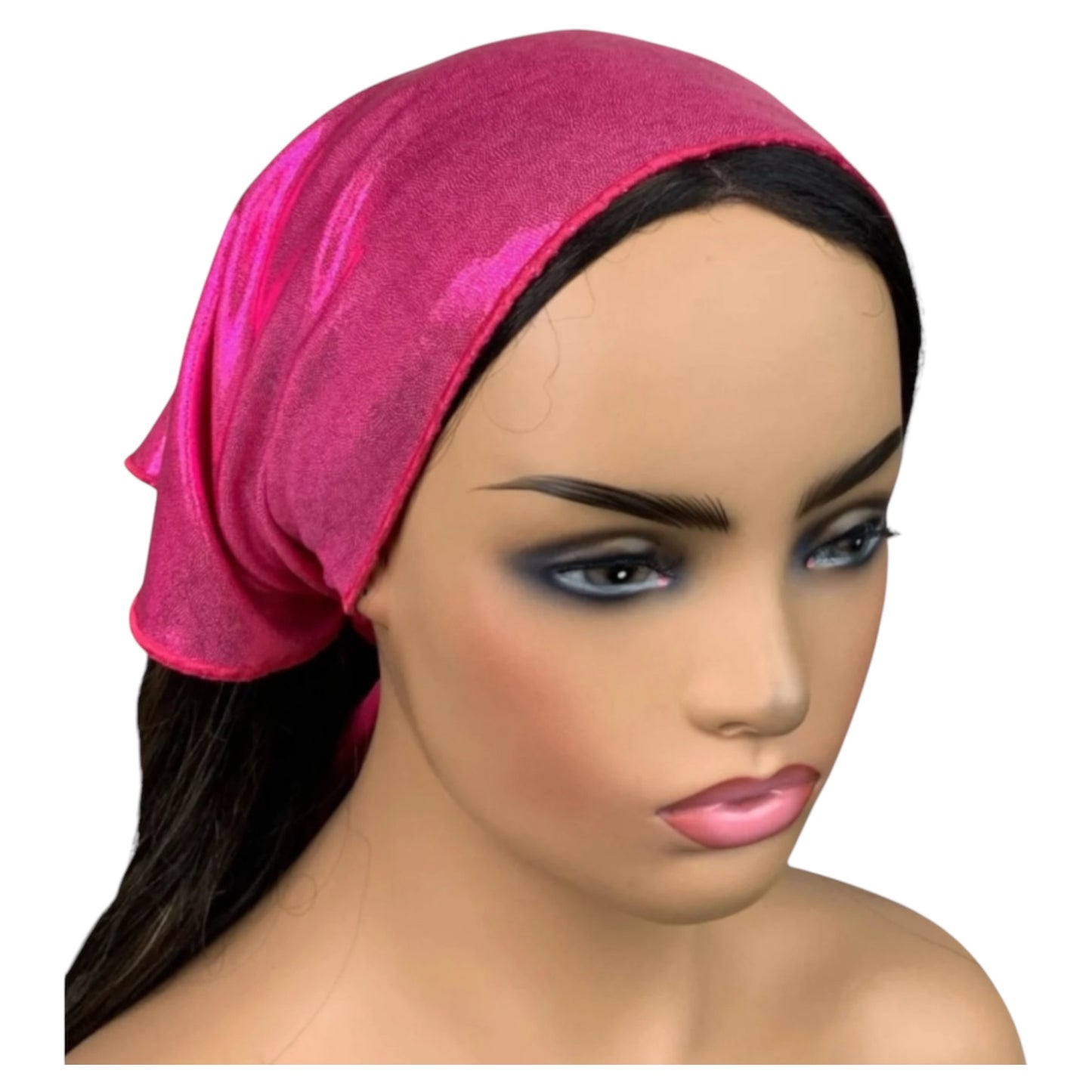 Metallic Pink Bandana Scarf
