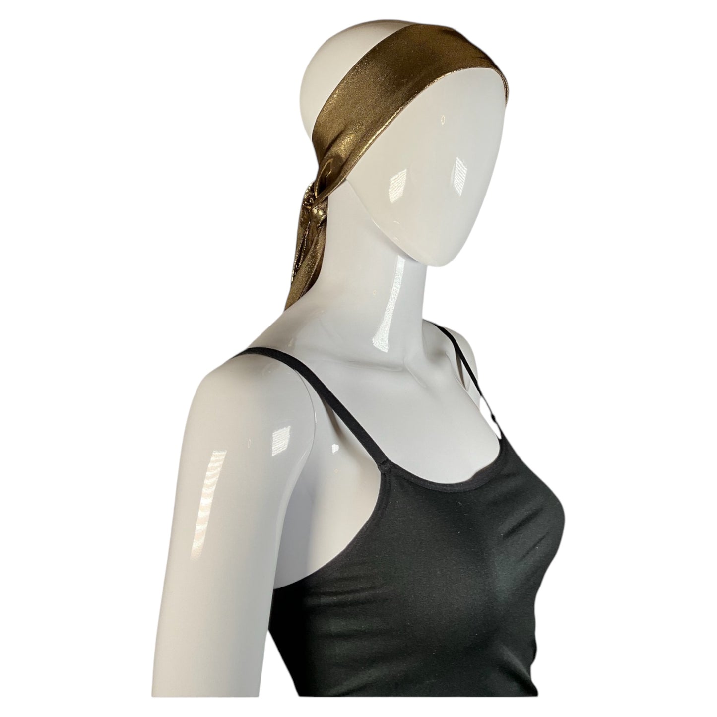 Metallic Gold Skinny Scarf