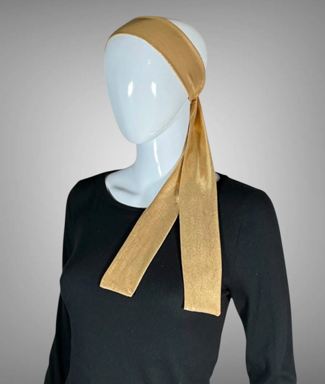 Metallic Gold Skinny Scarf