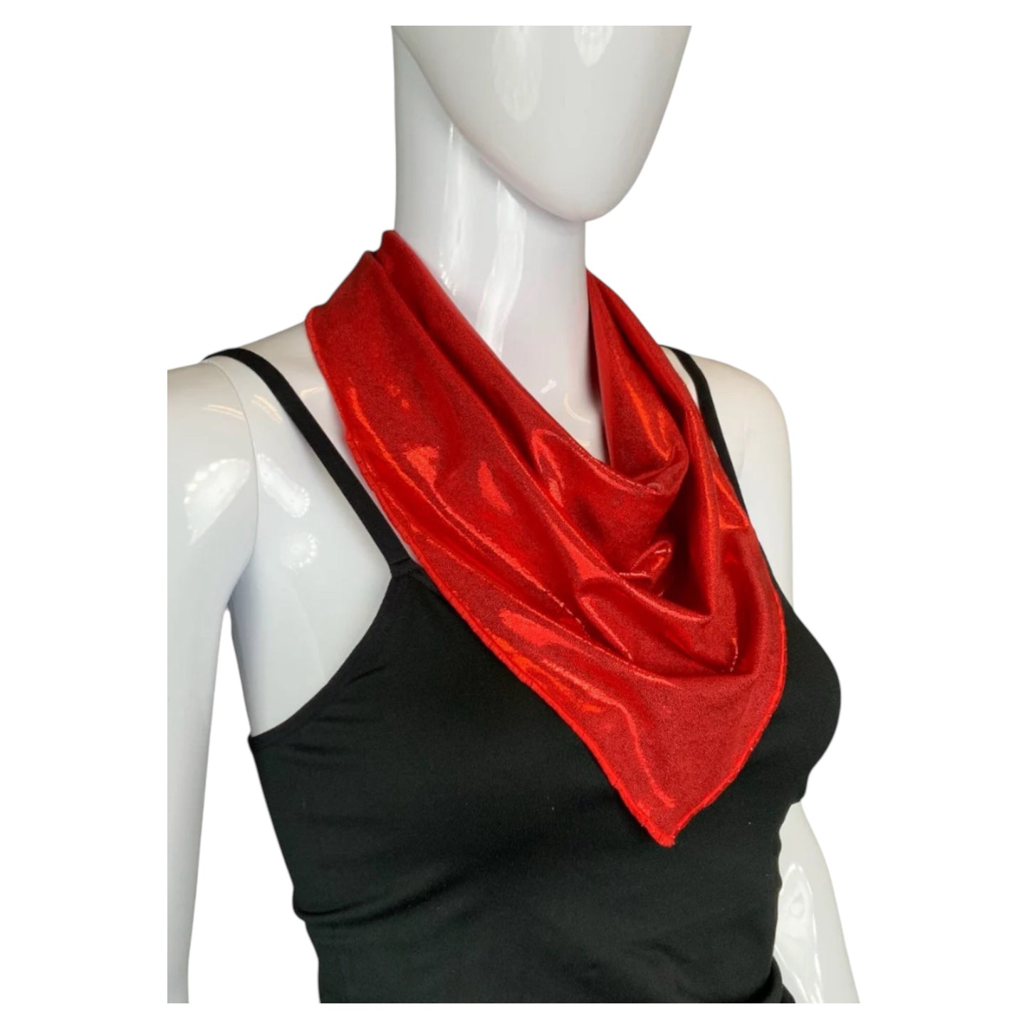 Red Metallic Stretch Bandana