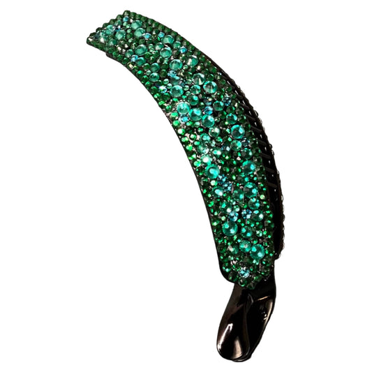 Green Rhinestone Banana Clip