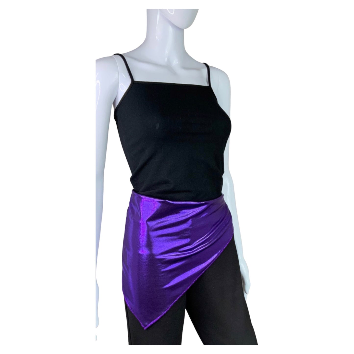 Purple Metallic Bandana Scarf