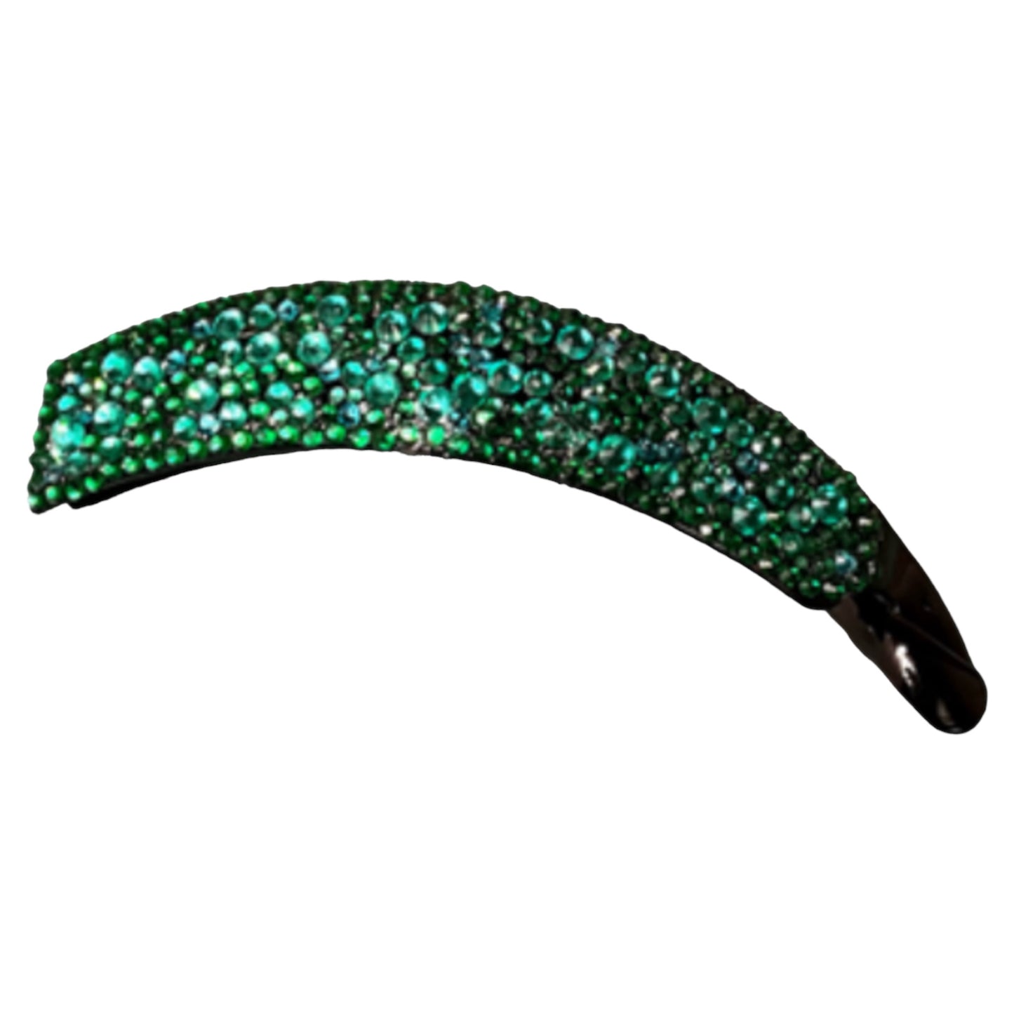 Green Rhinestone Banana Clip