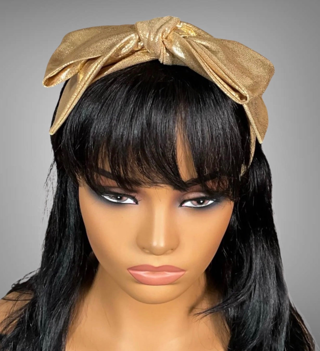 Metallic Gold Skinny Scarf