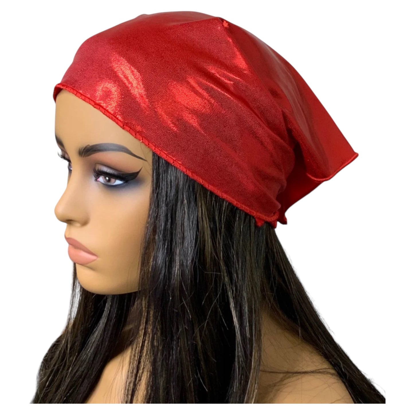 Red Metallic Stretch Bandana