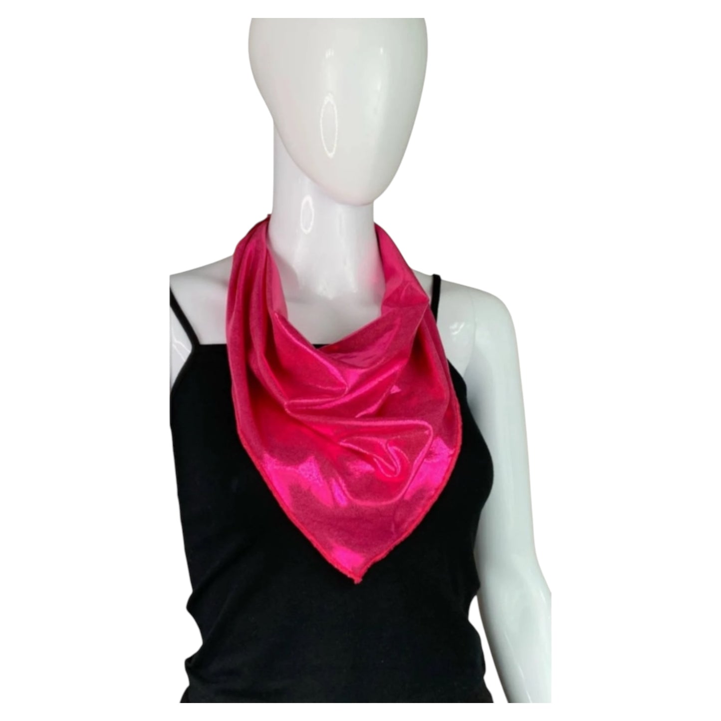 Metallic Pink Bandana Scarf