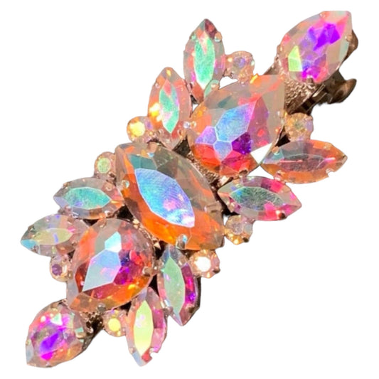Iridescent Rhinestone Hair Barrette