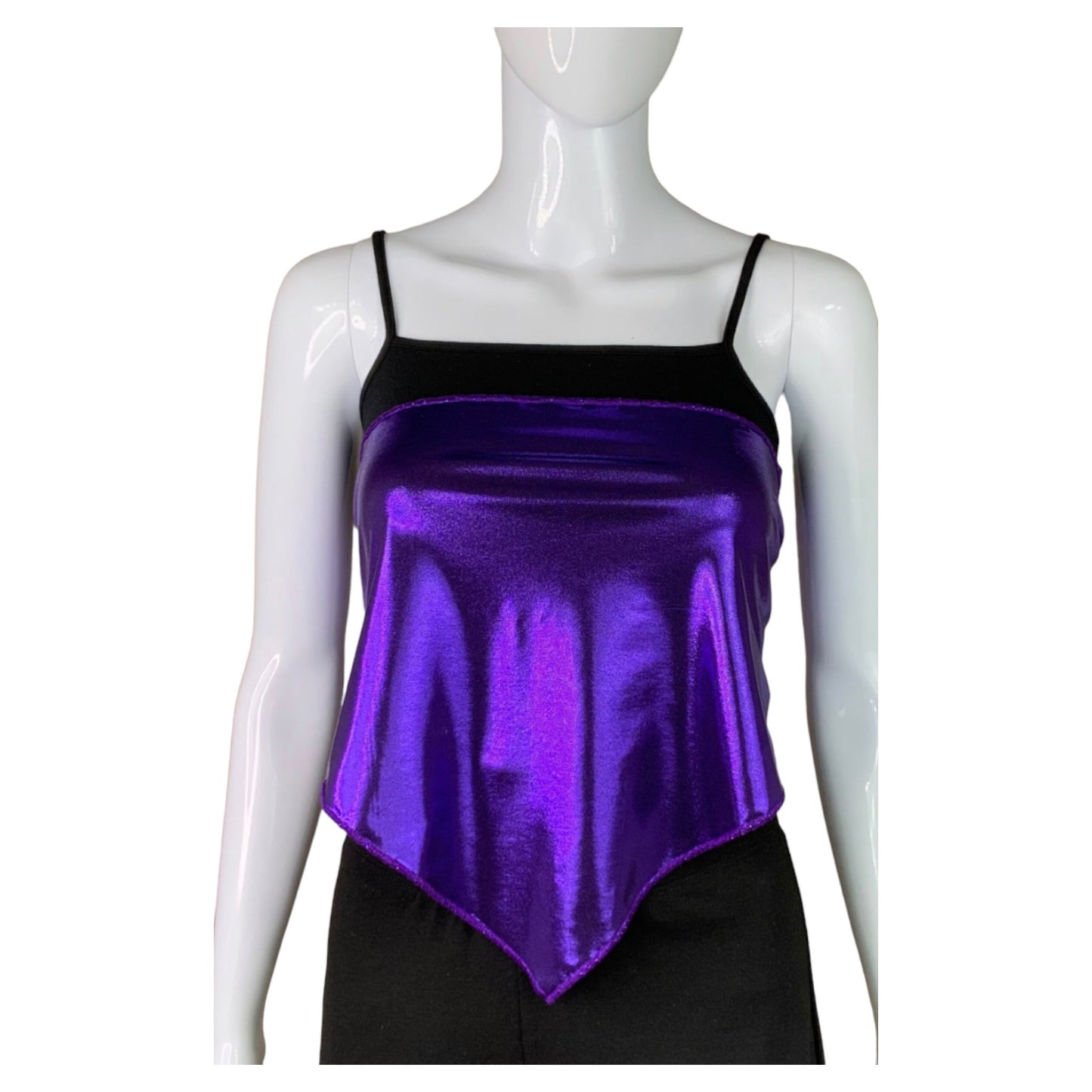 Purple Metallic Bandana Scarf