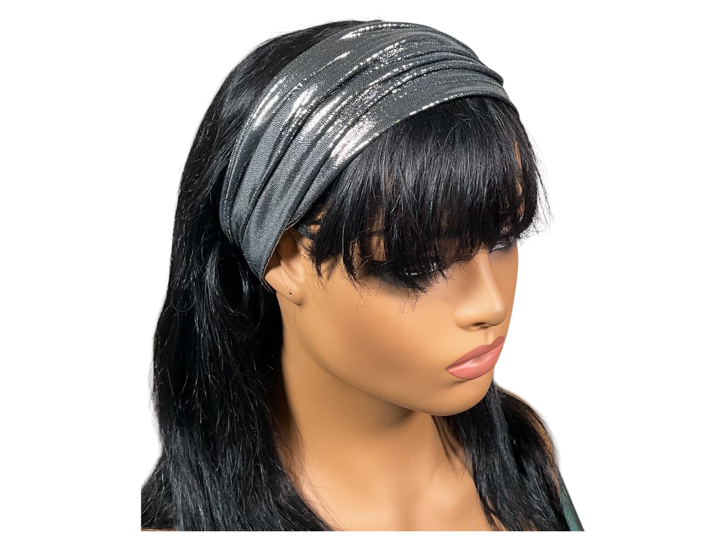 Metallic Silver Wide Headband