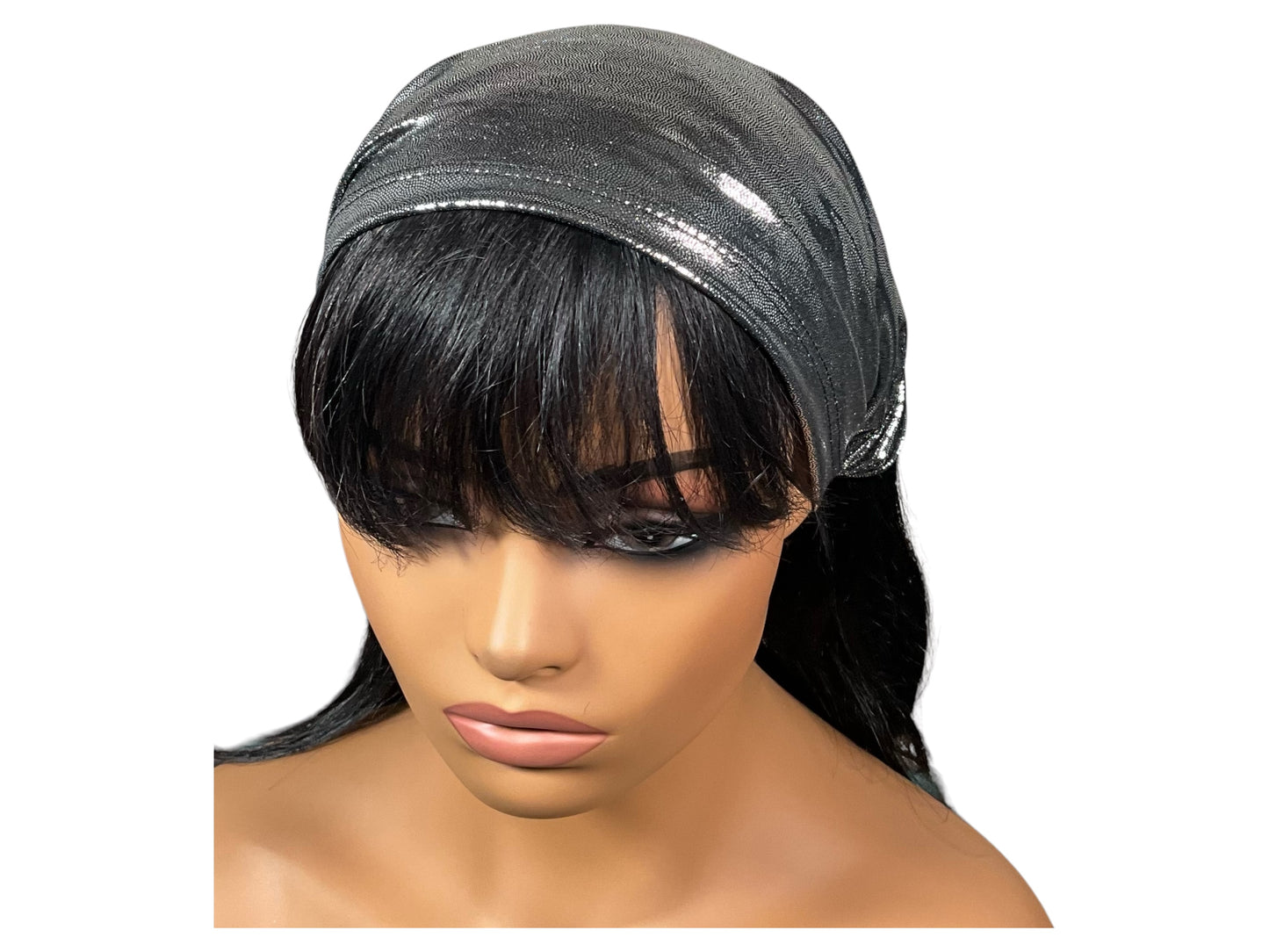 Metallic Silver Wide Headband